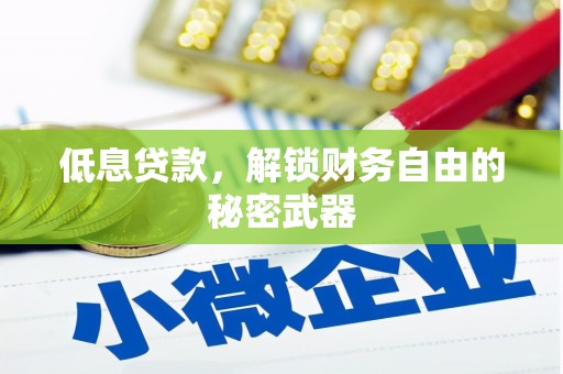 宣威低息贷款，解锁财务自由的秘密武器