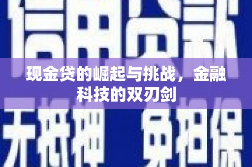 宣威现金贷的崛起与挑战，金融科技的双刃剑