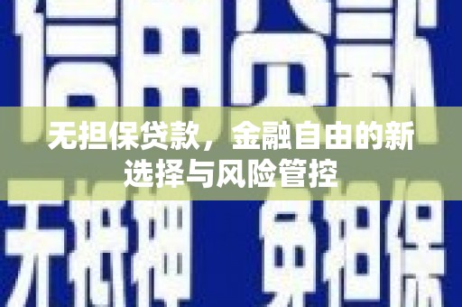 宣威无担保贷款，金融自由的新选择与风险管控