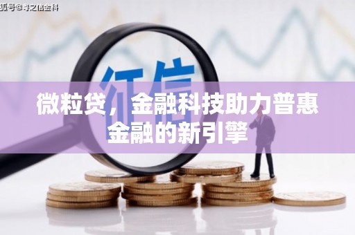 宣威微粒贷，金融科技助力普惠金融的新引擎