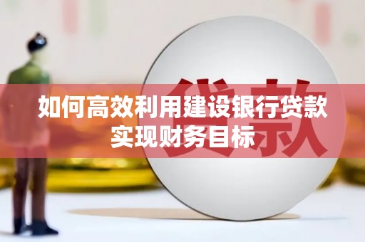 宣威如何高效利用建设银行贷款实现财务目标