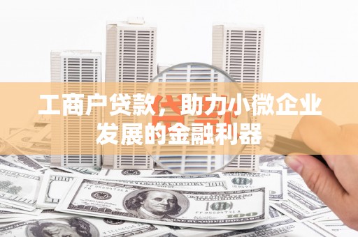 宣威工商户贷款，助力小微企业发展的金融利器