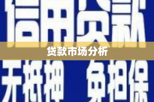宣威贷款市场分析