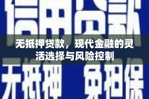 宣威无抵押贷款，现代金融的灵活选择与风险控制