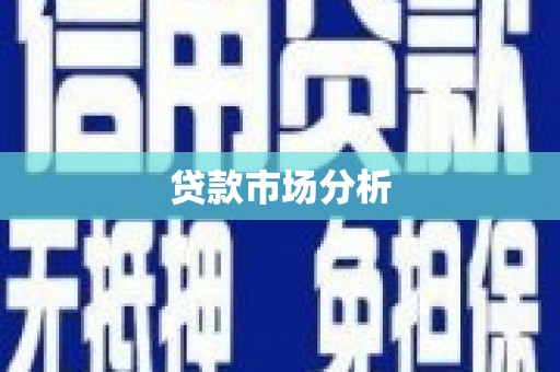 宣威贷款市场分析
