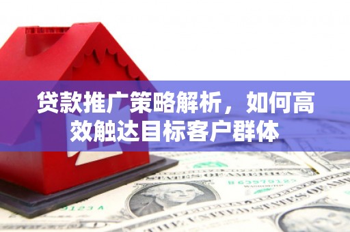 宣威贷款推广策略解析，如何高效触达目标客户群体