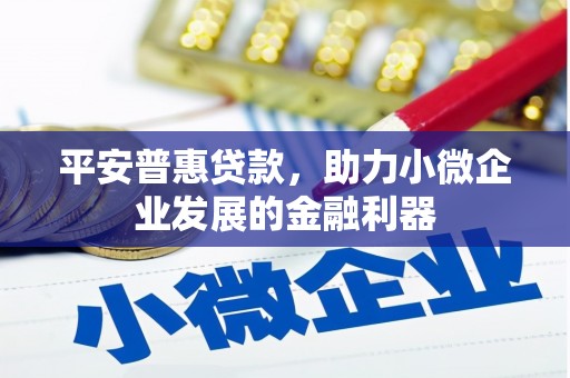 宣威平安普惠贷款，助力小微企业发展的金融利器