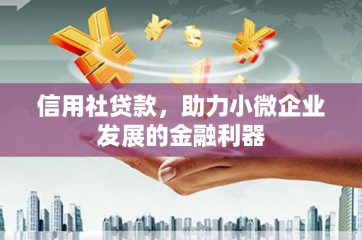 宣威信用社贷款，助力小微企业发展的金融利器