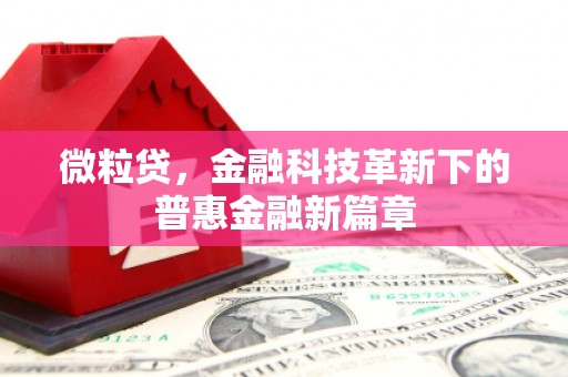 宣威微粒贷，金融科技革新下的普惠金融新篇章