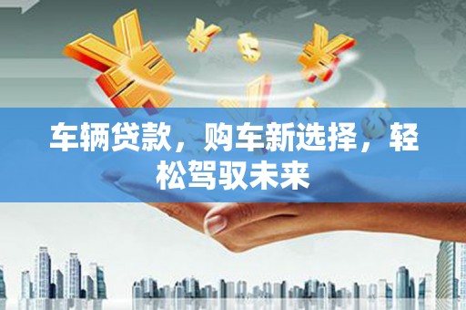 宣威车辆贷款，购车新选择，轻松驾驭未来