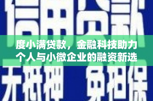 宣威度小满贷款，金融科技助力个人与小微企业的融资新选择