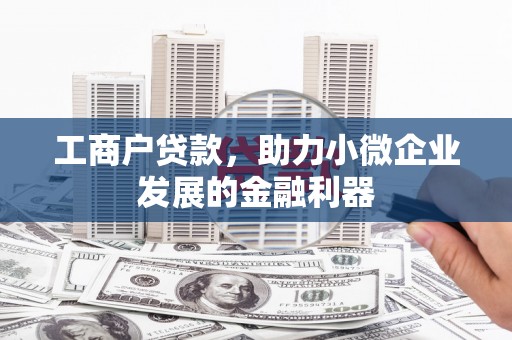 宣威工商户贷款，助力小微企业发展的金融利器
