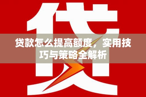 宣威贷款怎么提高额度，实用技巧与策略全解析