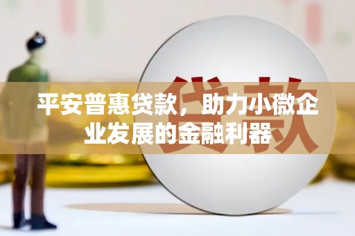 宣威平安普惠贷款，助力小微企业发展的金融利器