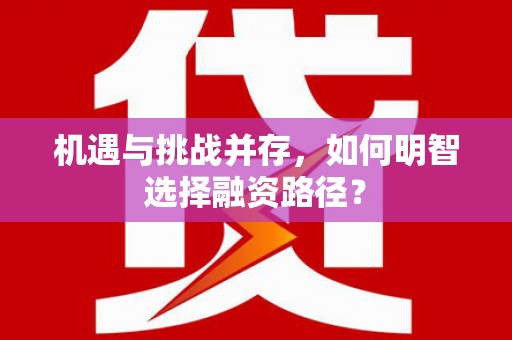 宣威机遇与挑战并存，如何明智选择融资路径？